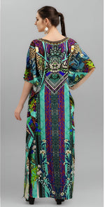 Amazing Multi Color Crepe Fabric Indowestern