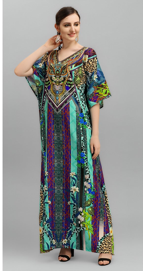 Amazing Multi Color Crepe Fabric Indowestern
