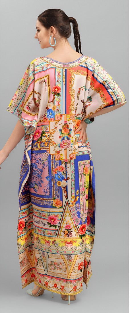 Amazing Multi Color Crepe Fabric Indowestern