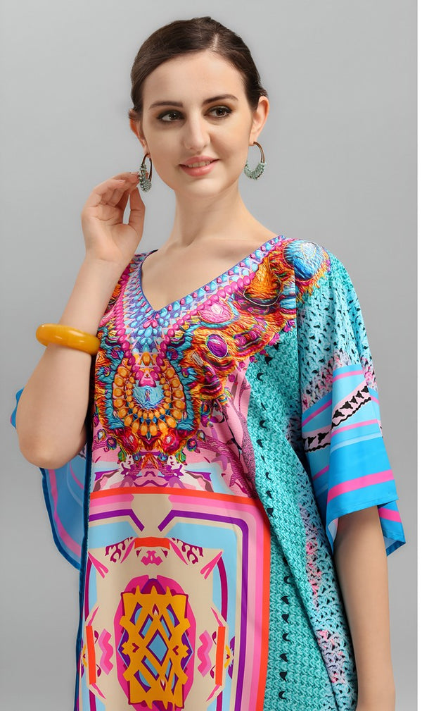 Amazing Blue Color Crepe Fabric Indowestern