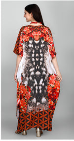 Dazzling Multi Color Polyester Fabric Designer Kaftan