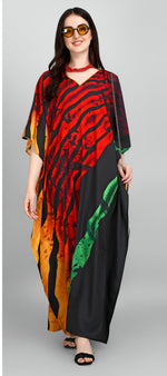Dazzling Multi Color Polyester Fabric Designer Kaftan