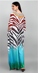 Dazzling Multi Color Polyester Fabric Designer Kaftan