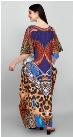 Dazzling Multi Color Polyester Fabric Designer Kaftan