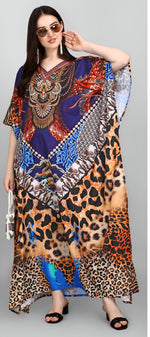 Dazzling Multi Color Polyester Fabric Designer Kaftan
