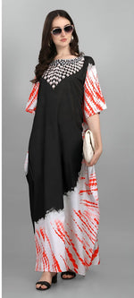 Dazzling Multi Color Polyester Fabric Designer Kaftan
