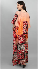 Dazzling Red Color Polyester Fabric Designer Kaftan