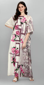 Dazzling White Color Polyester Fabric Designer Kaftan