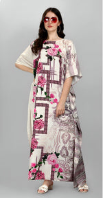 Dazzling White Color Polyester Fabric Designer Kaftan