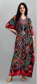 Dazzling Multi Color Polyester Fabric Designer Kaftan