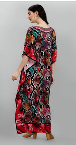 Dazzling Multi Color Polyester Fabric Designer Kaftan