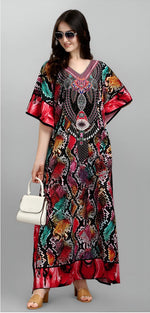 Dazzling Multi Color Polyester Fabric Designer Kaftan