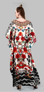 Striking Cream Color Polyester Fabric Kaftan