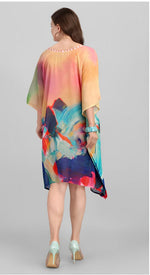 Dazzling Multi Color Georgette Fabric Kaftan