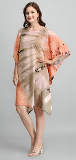 Dazzling Beige Color Georgette Fabric Kaftan