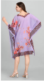 Dazzling Purple Color Georgette Fabric Kaftan