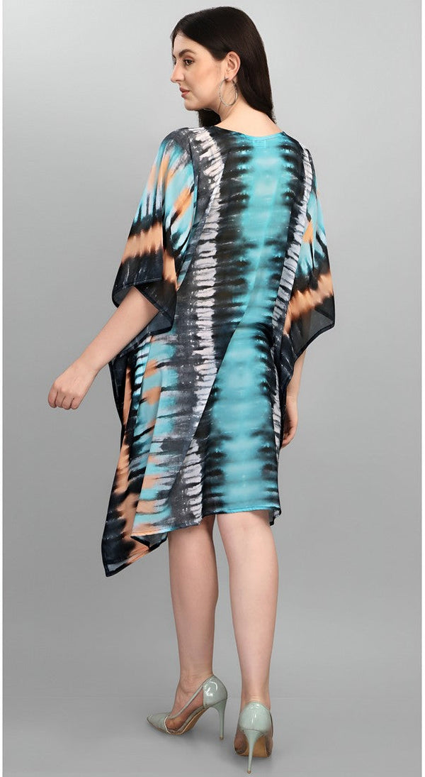 Amazing Blue Color Georgette Fabric Kaftan