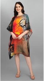 Amazing Multi Color Georgette Fabric Kaftan