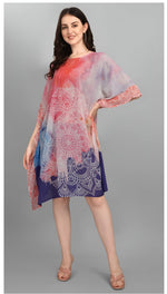 Amazing Pink Color Georgette Fabric Kaftan