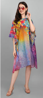 Amazing Multi Color Georgette Fabric Kaftan