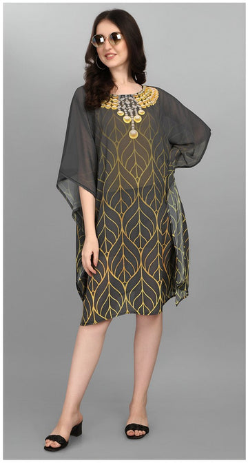 Amazing Multi Color Georgette Fabric Kaftan