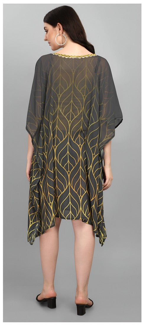 Amazing Multi Color Georgette Fabric Kaftan