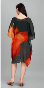 Ideal Black Color Georgette Fabric Kaftan