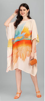 Ideal Cream Color Georgette Fabric Kaftan