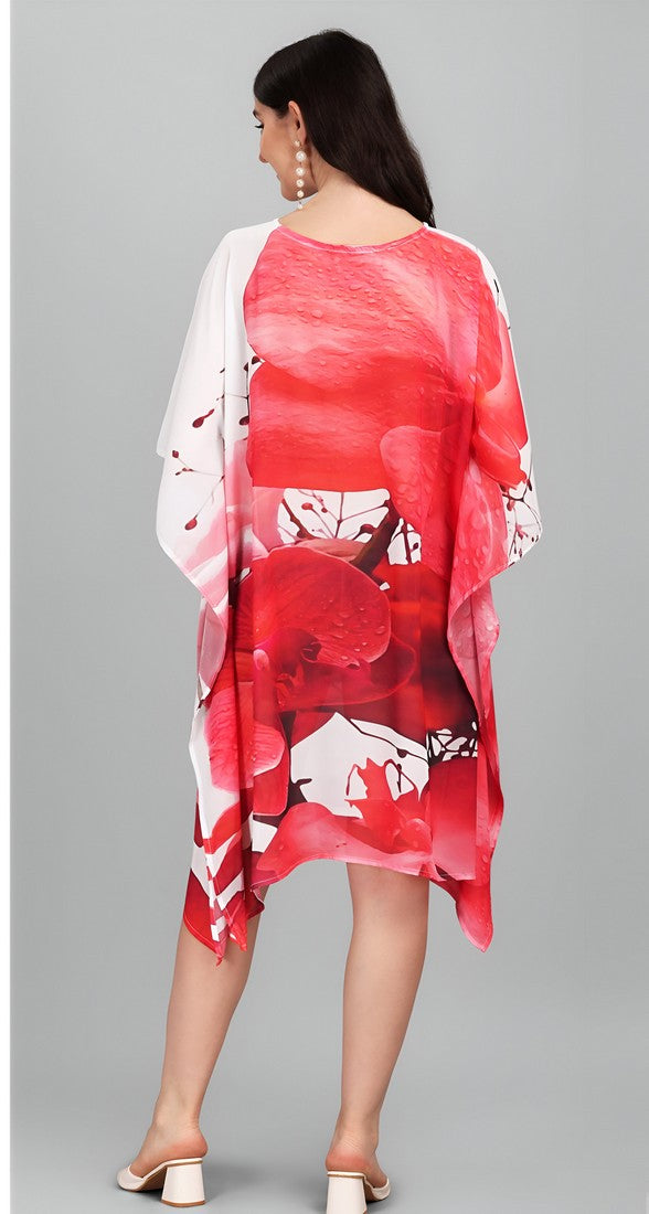 Ideal White Color Georgette Fabric Kaftan