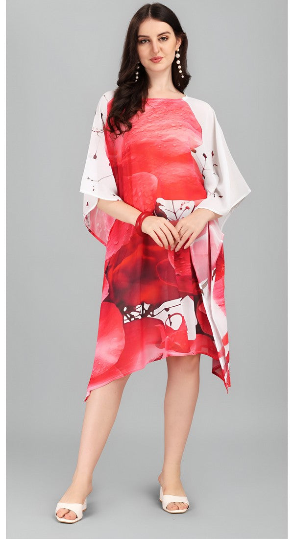 Ideal White Color Georgette Fabric Kaftan