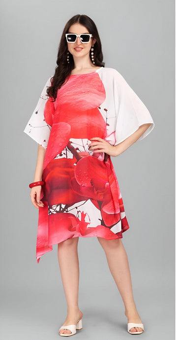 Ideal White Color Georgette Fabric Kaftan