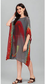 Ideal Grey Color Georgette Fabric Kaftan