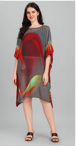 Ideal Grey Color Georgette Fabric Kaftan