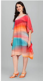 Ideal Multi Color Georgette Fabric Kaftan