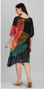 Beautiful Black Color Georgette Fabric Indowestern