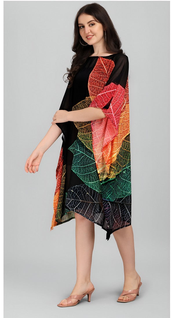 Beautiful Black Color Georgette Fabric Indowestern