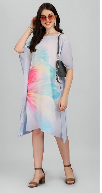 Beautiful Purple Color Georgette Fabric Indowestern