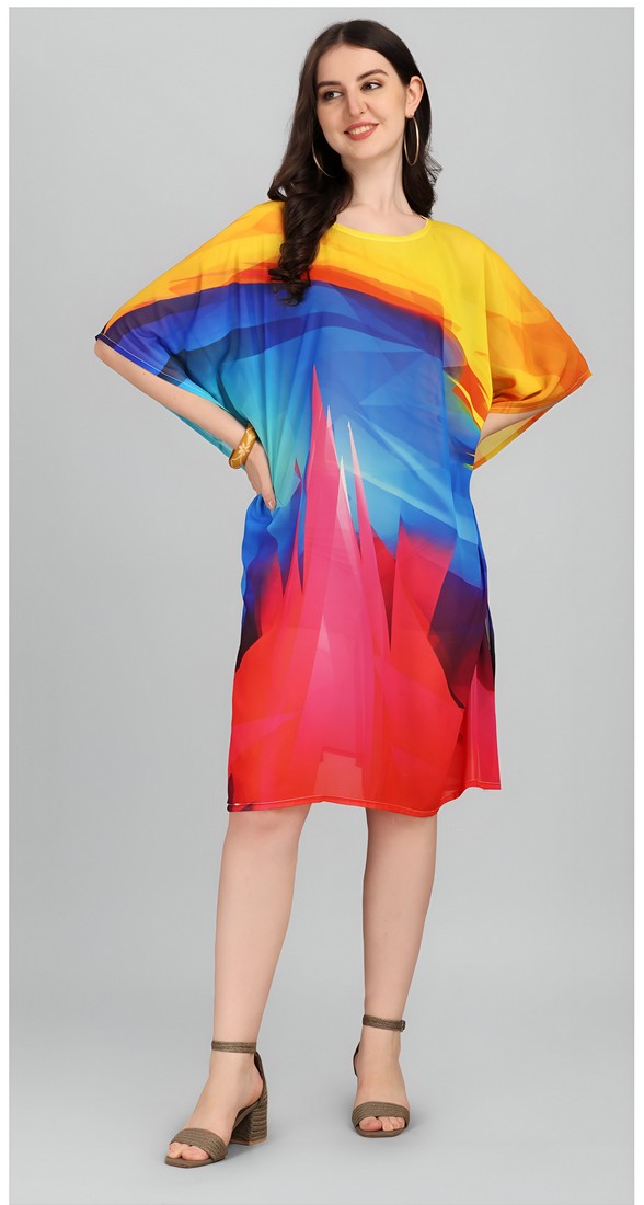 Beautiful Multi Color Georgette Fabric Indowestern