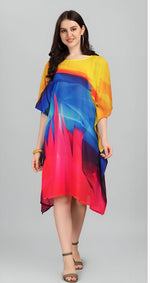 Beautiful Multi Color Georgette Fabric Indowestern