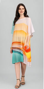 Beautiful Multi Color Georgette Fabric Indowestern