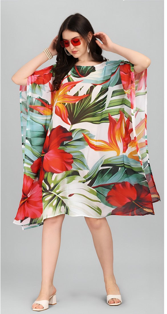 Beautiful Multi Color Georgette Fabric Indowestern