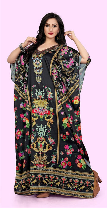 Amazing Black  Color Satin Fabric Indowestern