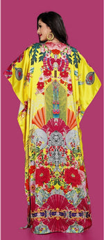 Amazing Yellow Color Satin Fabric Indowestern