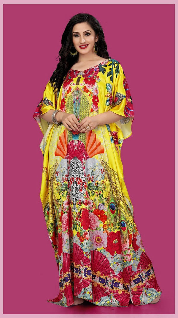 Amazing Yellow Color Satin Fabric Indowestern