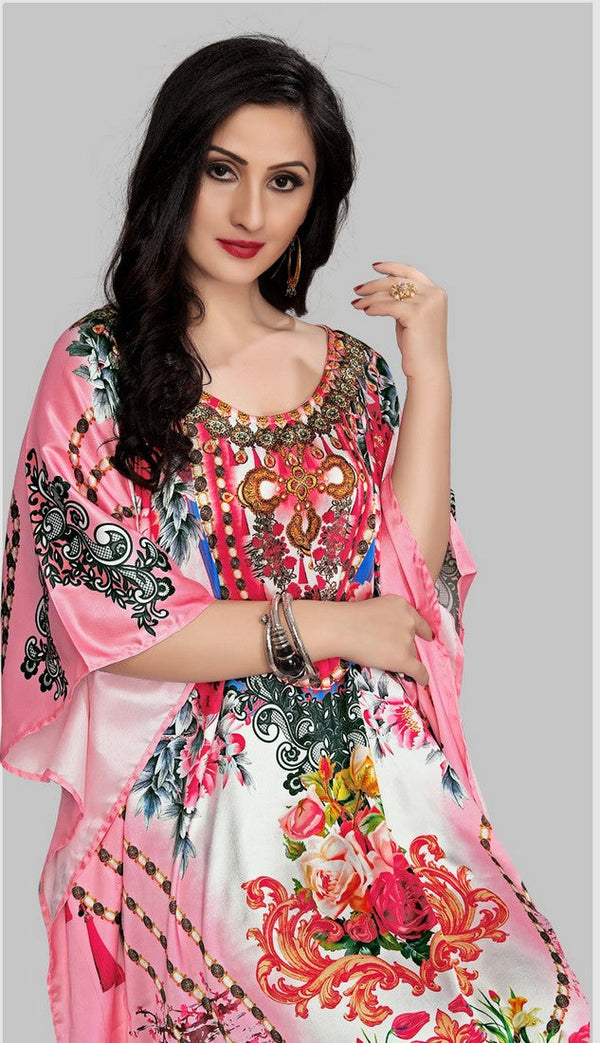 Amazing Pink Color Satin Fabric Indowestern