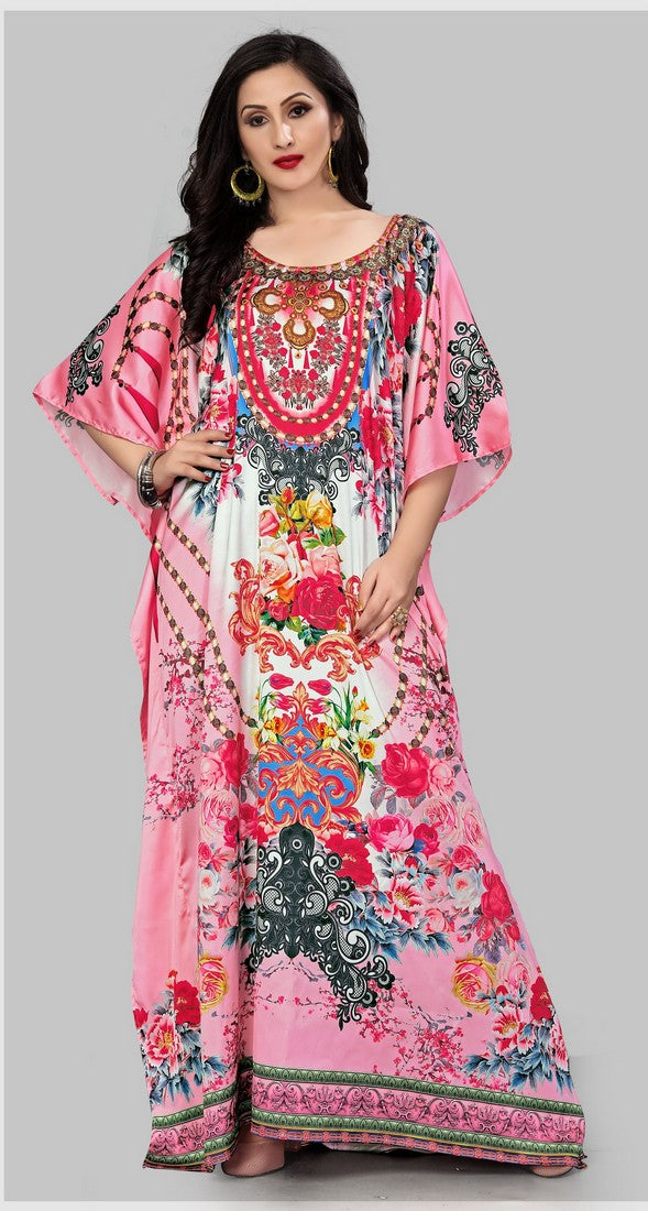 Amazing Pink Color Satin Fabric Indowestern