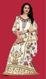 Amazing Cream Color Satin Fabric Indowestern