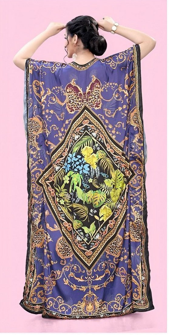 Lovely Blue Color Satin Fabric Indowestern