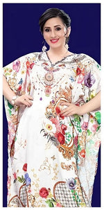 Lovely White Color Satin Fabric Indowestern