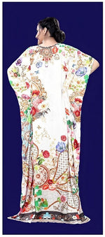 Lovely White Color Satin Fabric Indowestern